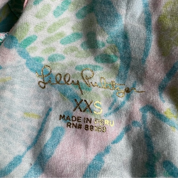 Lilly Pulitzer Kristin Vitamin Sea Pima Cotton Modal Blend Cross-back Tank Top - Picture 8 of 10